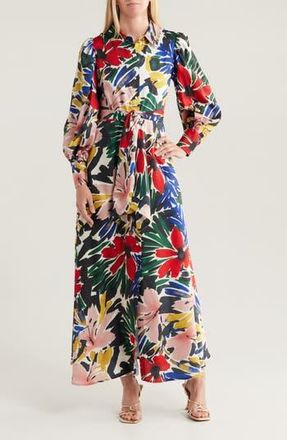 By Design Rebel Twill Maxi Dress in Tropic Punch at Nordstrom Rack, Size Medium