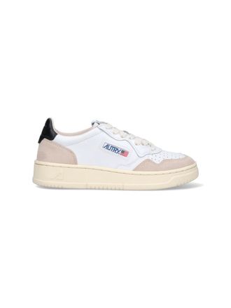 Autry White Medalist Low-Top Leather Sneakers
