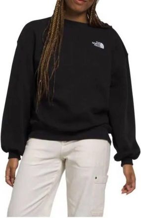 The North Face Womens Evolution Oversized Crewneck Sweatshirt In Black