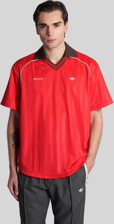adidas Originals Ftbl Tee Polo In Red Polyester