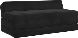vidaXL Sof&aacute; Cama Plegable Negro 120 X 60 X 49 Cm Tela Vidaxl