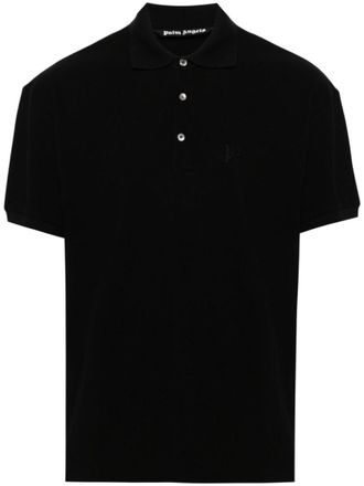 Palm Angels Black Short-sleeved polo shirt
