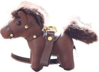 Generic Leather Cartoon Pony Pendant Keychain Charm For Women Men Bag Pendant Keychains Creative Lucky Horse Bag Keyring Accessories
