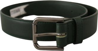 Dolce & Gabbana Leren Riem - Dames - Riemen - Groen - ONE Size - Leer - Accessoires