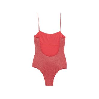 Os&eacute;ree Lurex One-Piece Swimsuit - Red
