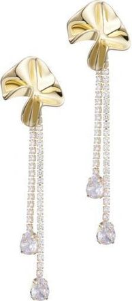 Adornia Flower Crystal Drop Earrings in Gold at Nordstrom Rack