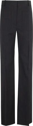 Victoria Beckham Pantaloni dritti gessati - Blu