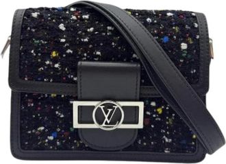 Louis Vuitton Pre-owned Vintage Tweed Schoudertas - Dames - Vintage Schoudertas - Zwart - ONE Size - Tweed - Vintage