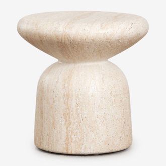 Sklum Mesa Auxiliar Para Jard&iacute;n Redonda &Oslash;40 Cm En Cemento Zanira Sklum