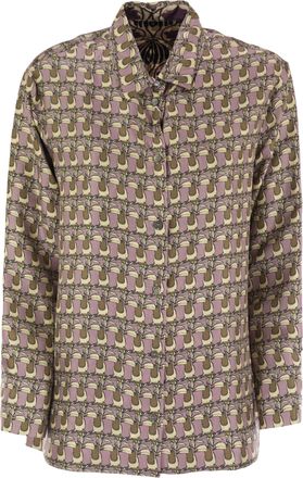 Max Mara Times Reversible Printed Silk Shirt