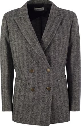 Saulina Milano Blazer Assunta spigato - Grigio