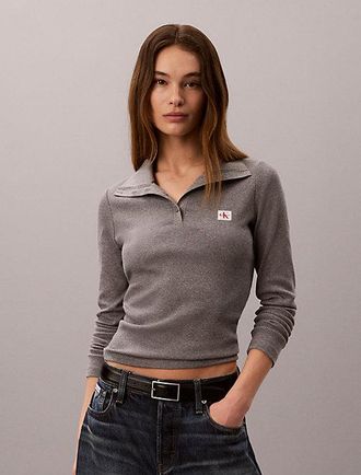 Calvin Klein Sudadera De Cuello Vuelto Con Logo Tejido