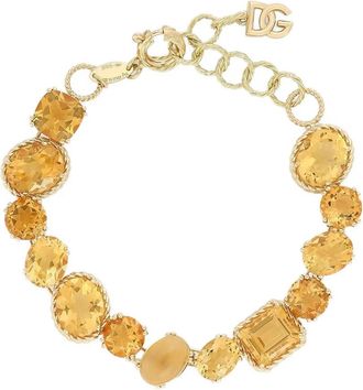 Dolce & Gabbana Bracciale Anna in oro giallo 18 carati con citrino