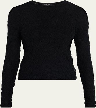 Rag & Bone Ellie Lace Long-Sleeve Top