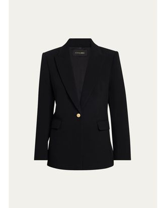 Kobi Halperin Rue Single-Button Crepe Jacket