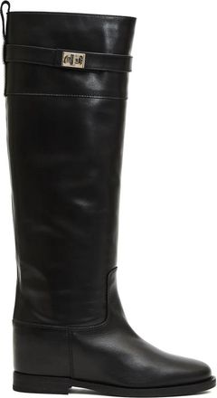 Via Roma 15 4471 Boot - Dames - Hoge Laarzen - Zwart - 36 EU - Leer - Schoenen