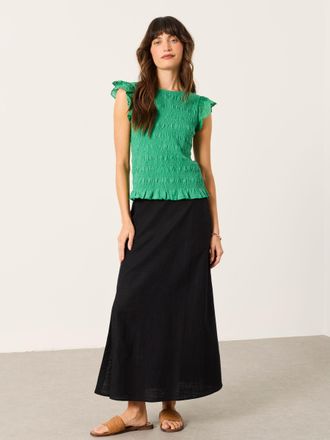 Fat Face FatFace Skye Black Midi Skirt