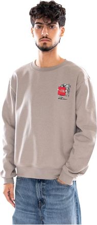 The North Face U Gear Up Get Out Relaxed Crew-Graphic - Heren - Outdoor shirts - Beige - S - Katoen - Fitness