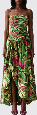 Farm Rio Abito midi Tropical Dream asimmetrico in cotone a fantasia tropicale