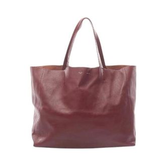 Celine Pre-owned Tote Bags, female, Red, Size: ONE SIZE Pre-owned Horizontal Cabas Leather Tote Bag