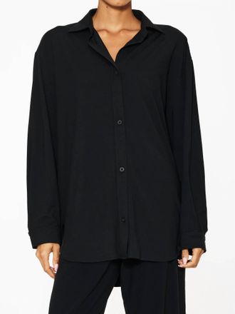 SPLITS59 Kate Airweight Lite Button Down Shirt In Black
