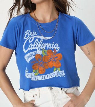 Prince Peter Cali Baja Cropped Tee In Blue