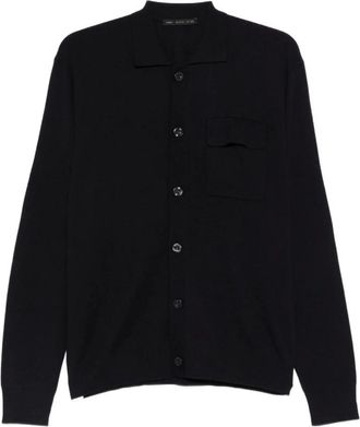 low brand Wollen Cardigan - Heren - Vesten - Blauw - L - Wol - Truien & Vesten