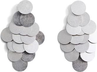 Mango Cascade Disc Drop Earrings in Silver at Nordstrom