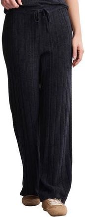 Barefoot Dreams CozyChic Ultra Lite Cable Knit Lounge Pants in Black at Nordstrom Rack, Size X-Large