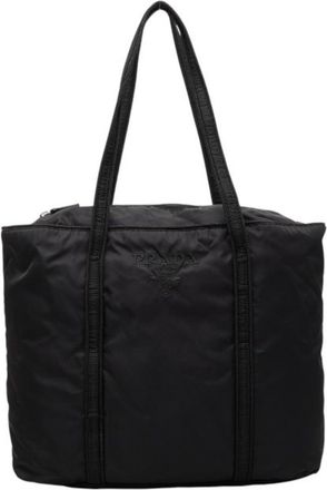Prada Black Nylon Handbag Tote Bag (Pre-Owned)