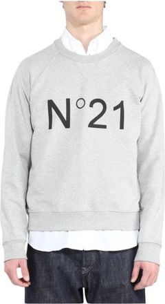 N&deg;21 Crewneck Sweatshirt - Heren - Sweatshirts - Grijs - L - Katoen - Hoodies & sweatvesten