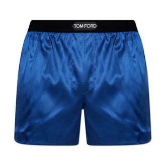Tom Ford Bottoms, male, Blue, Size: XL Silk Boxers