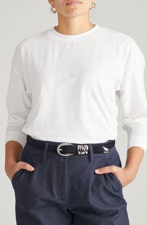 Universal Standard Drop Shoulder Top in White at Nordstrom, Size Xs