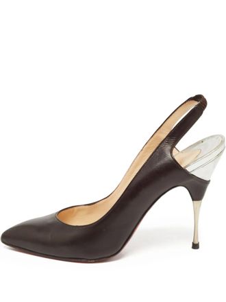 Christian Louboutin 120mm Twistochat pumps - women - Leather/Leather/Leather - 39 - Black