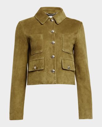 Altuzarra Astley Single-Breasted Suede Jacket