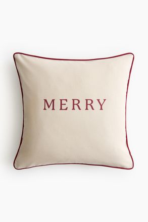 H&M Kissenh&uuml;lle mit Print - Beige/Merry