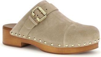 Chlo&eacute; Womens Beige Calf Leather Bos Taurus Clogs Shoe