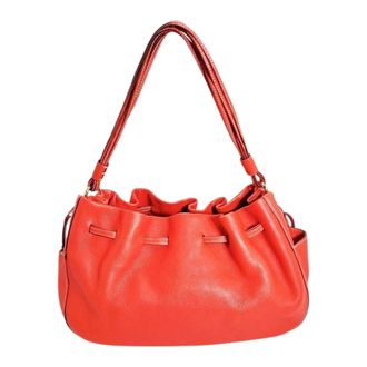 Kate Spade New York Red Color Leather Handbag Tote Bag (Pre-Owned)