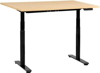 Beliani Beliani - Scrivania regolabile in altezza elettricamente bianco 120 x 60 cm nero e marrone chiaro destinas