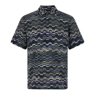 Missoni Zigzag Cotton Polo Shirt - male - Missoni - Polo Shirts - Multicolor - XL - Tops