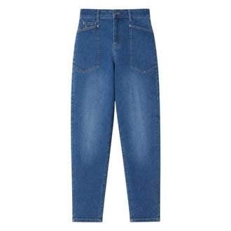 Janice Dames, Jeans, Blauw, Maat: W27 Katoen