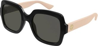 Gucci Rechthoekige Zonnebril - Dames - Accessoires - Zwart - Maat: 54 MM