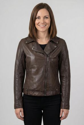 Mauritius Lederjacke MAURITIUS MWFarah, Damen, Gr. 4XL (48), braun, Obermaterial: 100% Schafsleder. Futter: 100% Baumwolle. &Auml;rmelfutter: 100% Polyester, unifarb