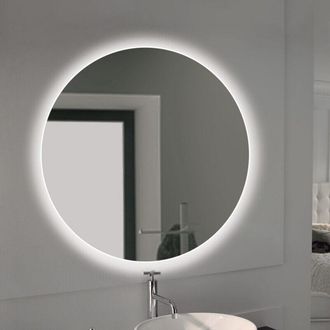 Emuca Emuca Espejo De Ba&ntilde;o Cassiopeia Con Iluminaci&oacute;n Led Decorativa, Di&aacute;metro 60cm, Ac 230v 50hz, 20w Y 12w, Aluminio Y Cristal