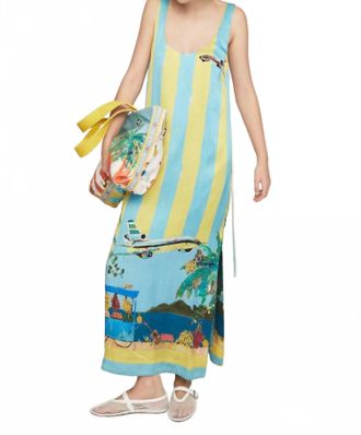 Alemais All Aboard Sleeveless Midi Dress In Blue Multi