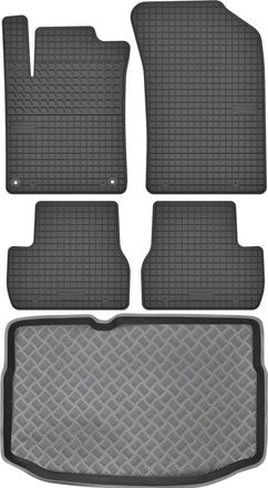 OEM Juego De Alfombrillas De Goma Para Coche Y Maletero Para Citoren C3 Ii Hatchback (2009-2016)