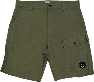 C.P. Company Cargo Bermuda Shorts 50 Fili Stretch - Heren - Outdoor korte broeken - Groen - L - Katoen - Fitness
