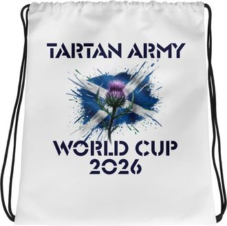 Generic Scotland World Cup 2026 Tartan Army Sports Drawstring Backpack, Travel and Gym Bag