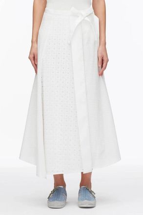 3.1 Phillip Lim Broderie Anglaise Patchwork Midi Skirt In White