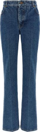 Balmain Straight-leg denim jeans - Dames - Bootcut Jeans - Blauw - L - Denim - Jeans